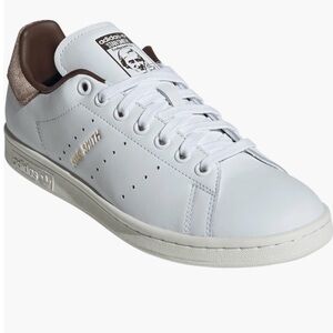 Adidas Stan Smith NWT women’s shoes white brown gold size 8